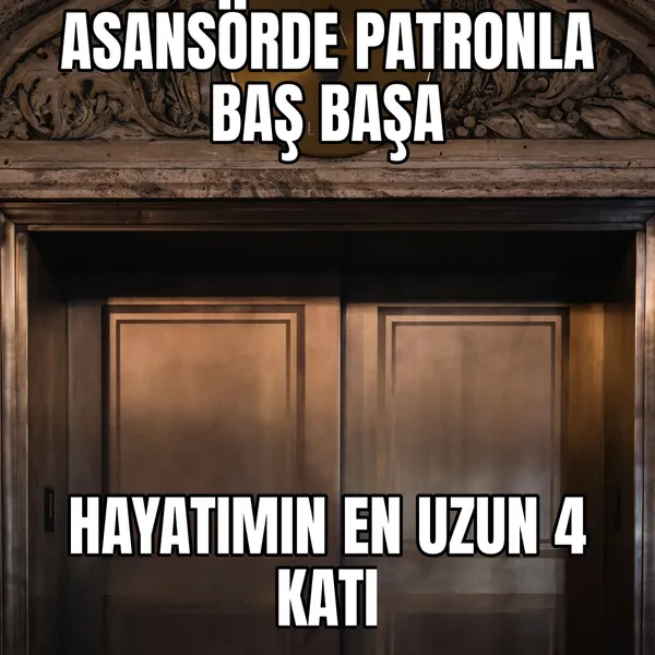 Asansörde patronla