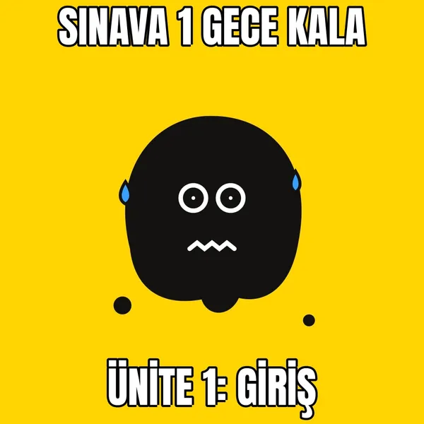 Sınav gecesi ilk ünite