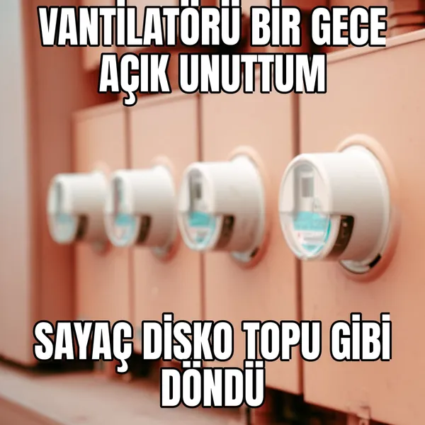 Elektrik faturası ve vantilatör