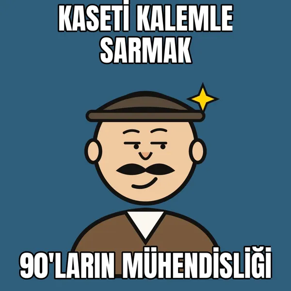 Kaseti kalemle sarmak