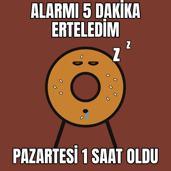 Pazartesi alarmı ertelemek