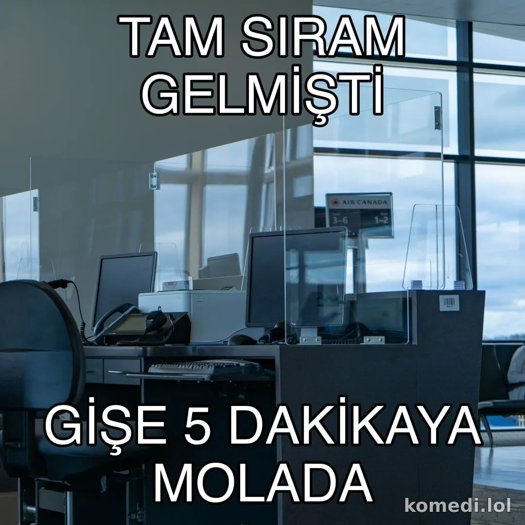 Gişe memuru molada