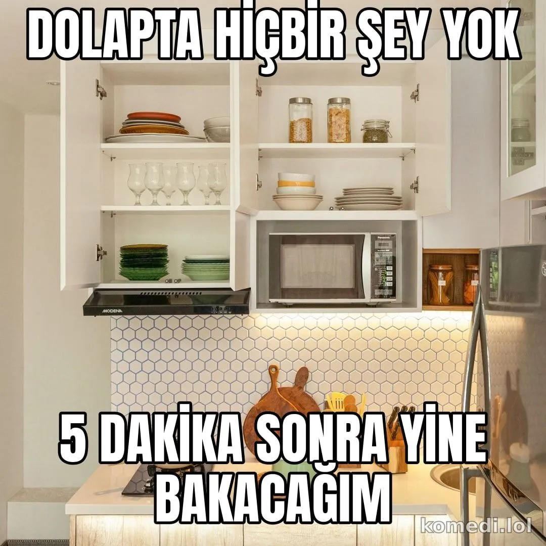 Dolapta bir şey yok