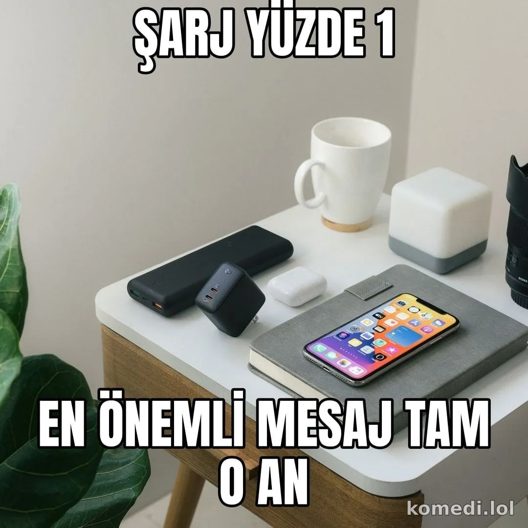 Şarj yüzde bir